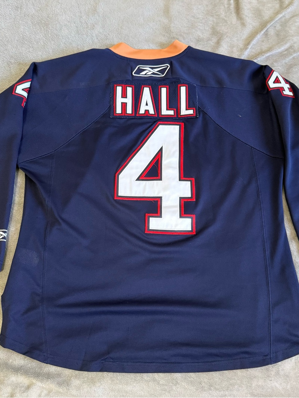 Vintage Oilers Jersey Edmonton Hall NHL Reebok Hockey Navy CCM Large